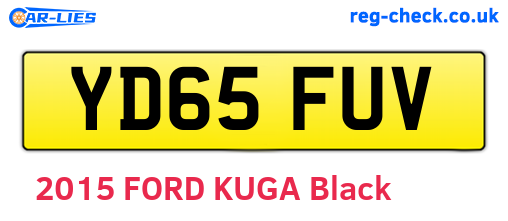 YD65FUV are the vehicle registration plates.