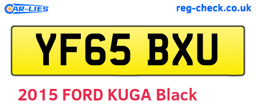 YF65BXU are the vehicle registration plates.