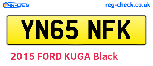 YN65NFK are the vehicle registration plates.