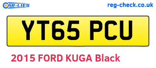 YT65PCU are the vehicle registration plates.