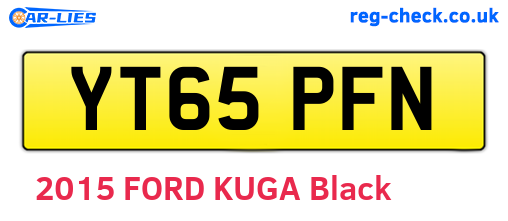 YT65PFN are the vehicle registration plates.
