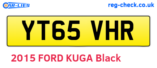 YT65VHR are the vehicle registration plates.