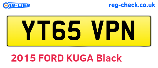 YT65VPN are the vehicle registration plates.