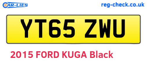 YT65ZWU are the vehicle registration plates.