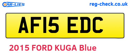 AF15EDC are the vehicle registration plates.