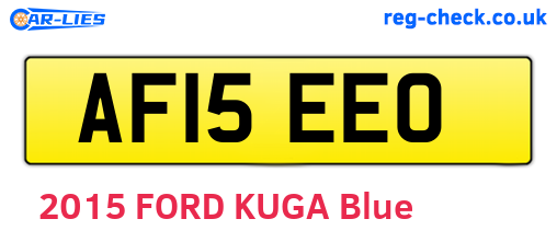 AF15EEO are the vehicle registration plates.