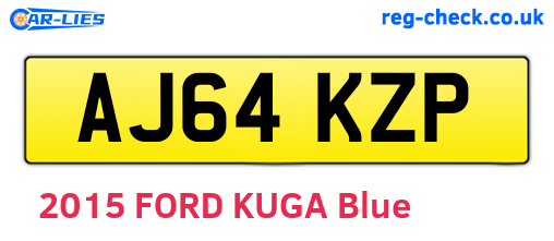 AJ64KZP are the vehicle registration plates.