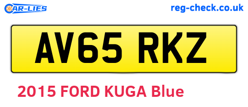 AV65RKZ are the vehicle registration plates.