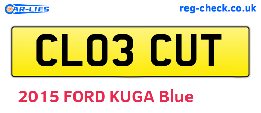 CL03CUT are the vehicle registration plates.