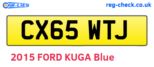 CX65WTJ are the vehicle registration plates.