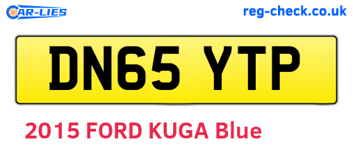 DN65YTP are the vehicle registration plates.