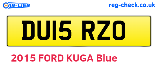 DU15RZO are the vehicle registration plates.