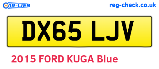 DX65LJV are the vehicle registration plates.
