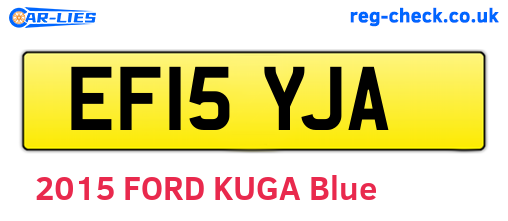 EF15YJA are the vehicle registration plates.