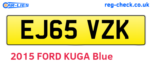 EJ65VZK are the vehicle registration plates.