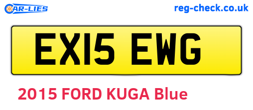 EX15EWG are the vehicle registration plates.