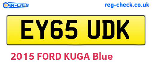 EY65UDK are the vehicle registration plates.