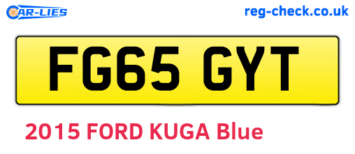 FG65GYT are the vehicle registration plates.