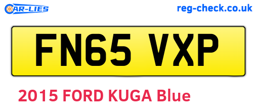FN65VXP are the vehicle registration plates.