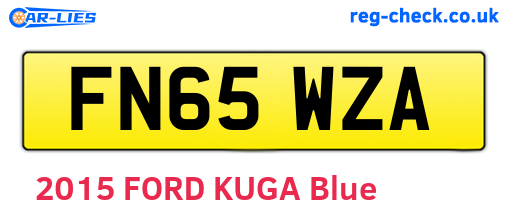 FN65WZA are the vehicle registration plates.