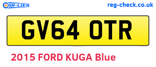 GV64OTR are the vehicle registration plates.