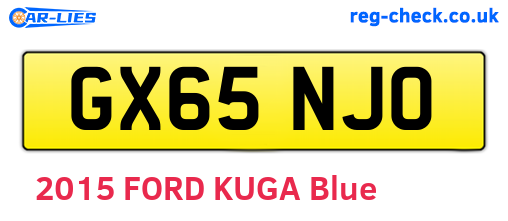 GX65NJO are the vehicle registration plates.
