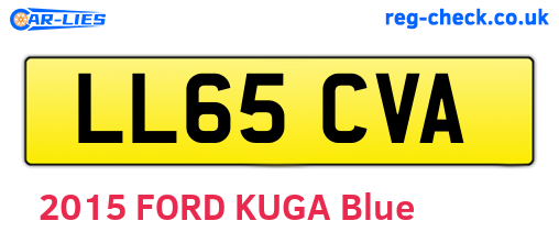 LL65CVA are the vehicle registration plates.