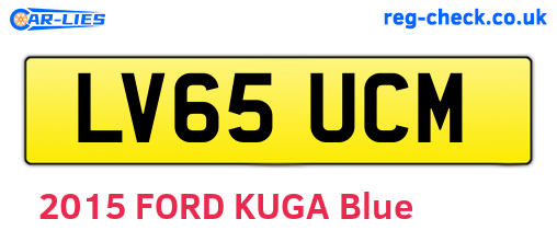 LV65UCM are the vehicle registration plates.