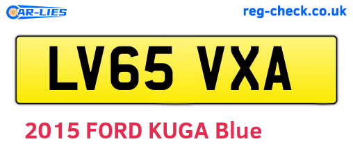LV65VXA are the vehicle registration plates.