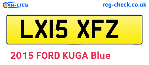 LX15XFZ are the vehicle registration plates.