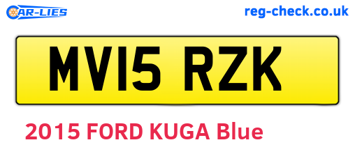 MV15RZK are the vehicle registration plates.