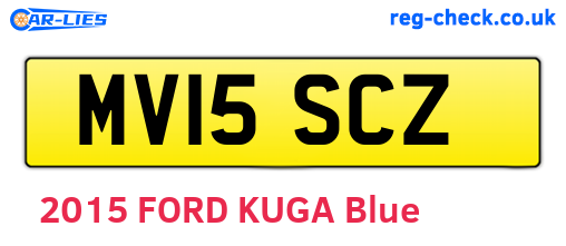 MV15SCZ are the vehicle registration plates.