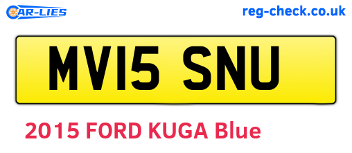 MV15SNU are the vehicle registration plates.