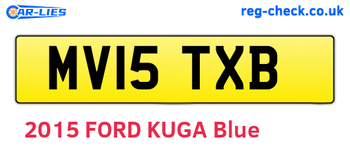 MV15TXB are the vehicle registration plates.