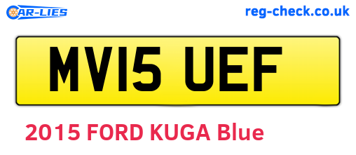 MV15UEF are the vehicle registration plates.