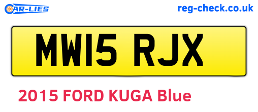 MW15RJX are the vehicle registration plates.