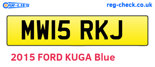 MW15RKJ are the vehicle registration plates.
