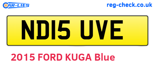 ND15UVE are the vehicle registration plates.
