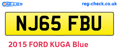 NJ65FBU are the vehicle registration plates.