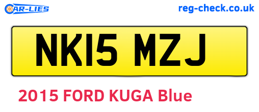 NK15MZJ are the vehicle registration plates.