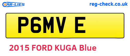 P6MVE are the vehicle registration plates.