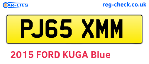PJ65XMM are the vehicle registration plates.