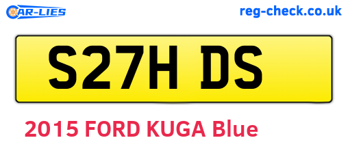 S27HDS are the vehicle registration plates.