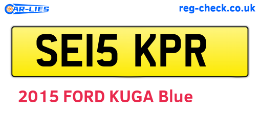 SE15KPR are the vehicle registration plates.