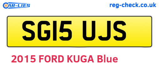 SG15UJS are the vehicle registration plates.