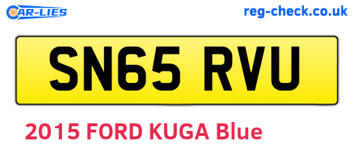SN65RVU are the vehicle registration plates.
