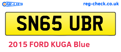 SN65UBR are the vehicle registration plates.