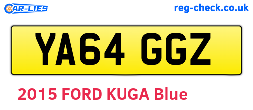 YA64GGZ are the vehicle registration plates.