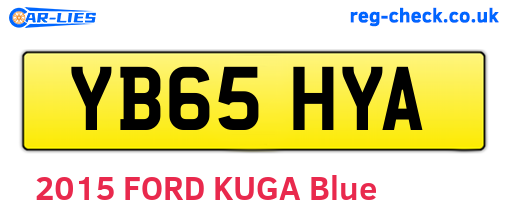 YB65HYA are the vehicle registration plates.