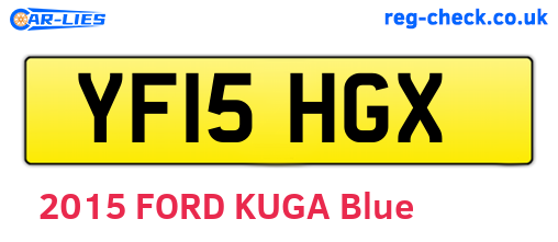 YF15HGX are the vehicle registration plates.